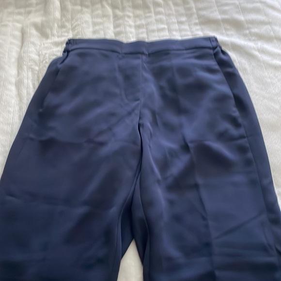 J by J Crew Jamie pant w elastic waist trousers sz 2 navy blue - Picture 2 of 9